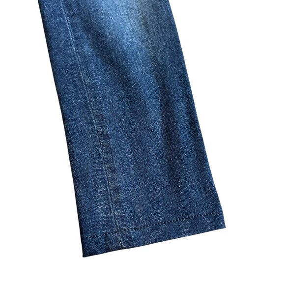 Acne Studios Skin Used Blue Skinny Jeans Dark Wash Zip Back Size 25 Women's - Picture 6 of 12